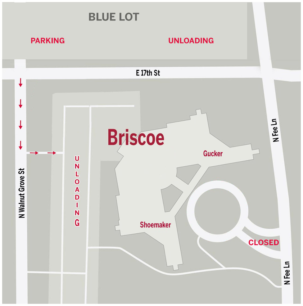 Map showing move in directions for Briscoe