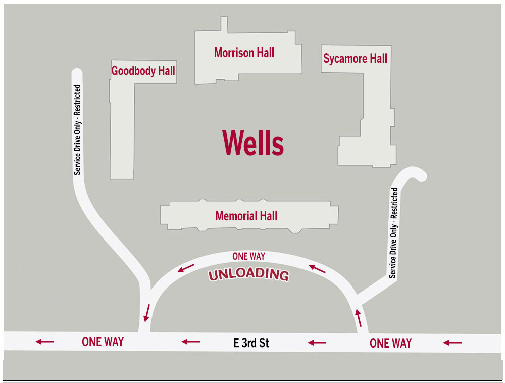 Map showing move in directions for Wells