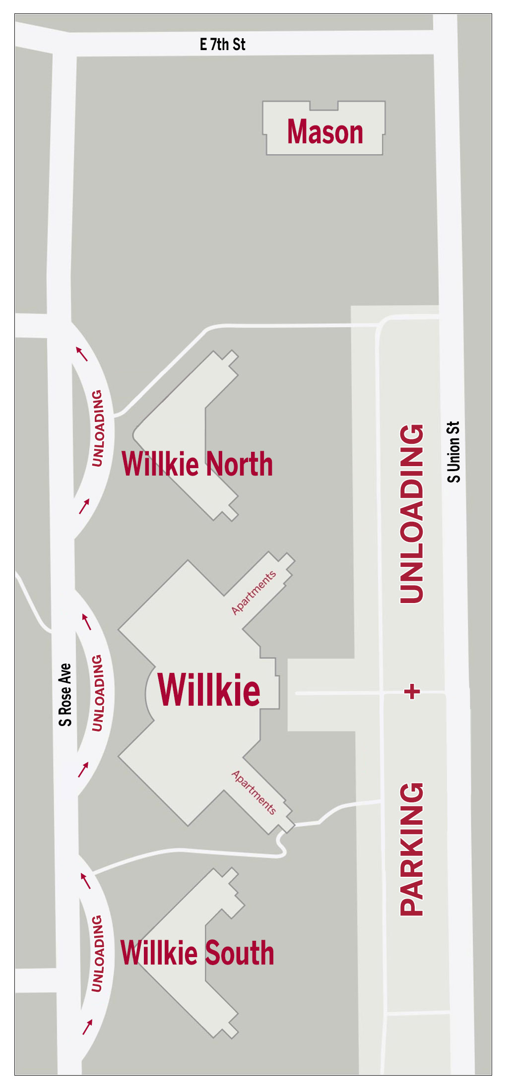 Map showing move in directions for Willkie